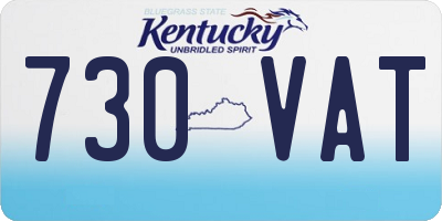 KY license plate 730VAT