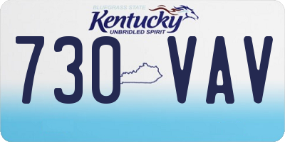 KY license plate 730VAV