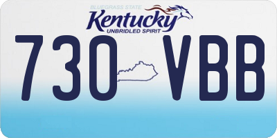 KY license plate 730VBB