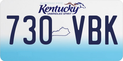 KY license plate 730VBK