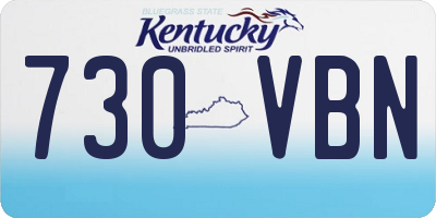 KY license plate 730VBN