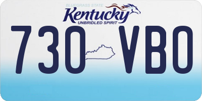 KY license plate 730VBO