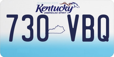 KY license plate 730VBQ