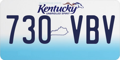 KY license plate 730VBV