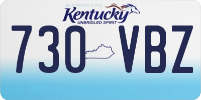 KY license plate 730VBZ