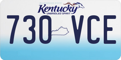 KY license plate 730VCE