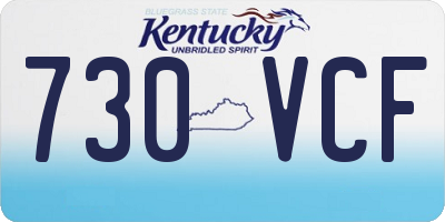 KY license plate 730VCF