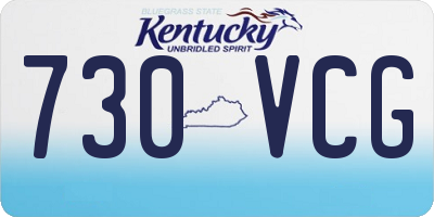 KY license plate 730VCG