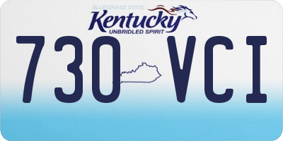 KY license plate 730VCI