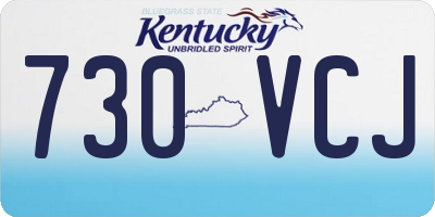 KY license plate 730VCJ
