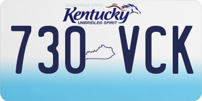 KY license plate 730VCK
