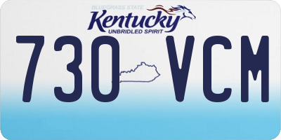 KY license plate 730VCM