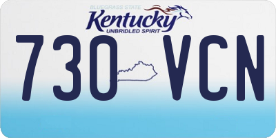 KY license plate 730VCN