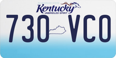 KY license plate 730VCO