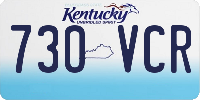 KY license plate 730VCR