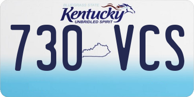 KY license plate 730VCS