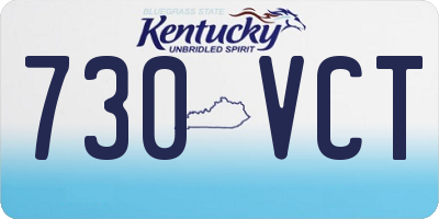 KY license plate 730VCT