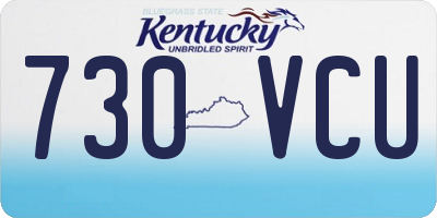 KY license plate 730VCU