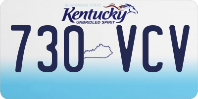 KY license plate 730VCV