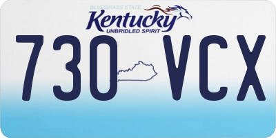 KY license plate 730VCX