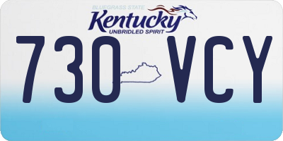 KY license plate 730VCY