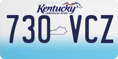 KY license plate 730VCZ
