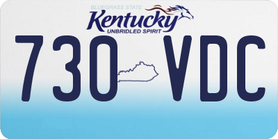 KY license plate 730VDC