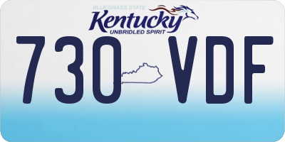 KY license plate 730VDF