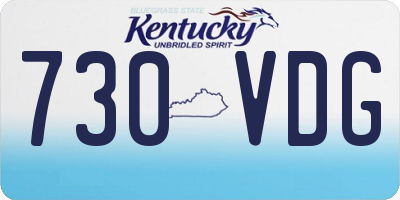 KY license plate 730VDG