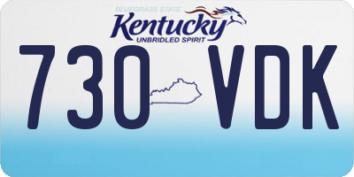 KY license plate 730VDK