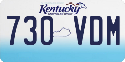 KY license plate 730VDM