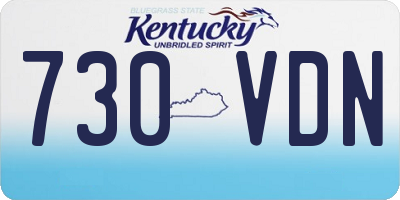 KY license plate 730VDN