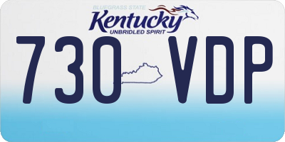 KY license plate 730VDP