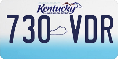KY license plate 730VDR