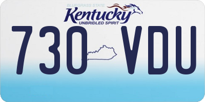 KY license plate 730VDU