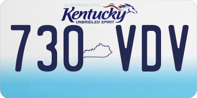 KY license plate 730VDV