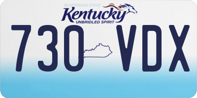 KY license plate 730VDX