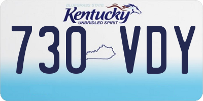 KY license plate 730VDY