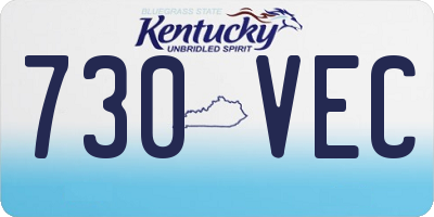 KY license plate 730VEC