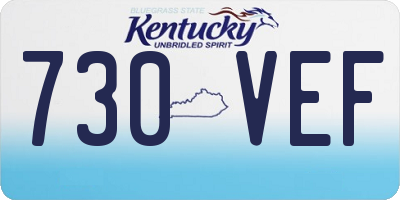 KY license plate 730VEF