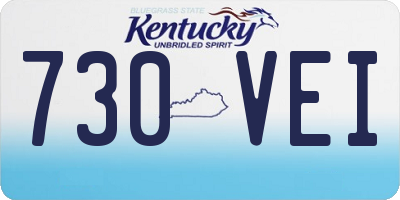 KY license plate 730VEI