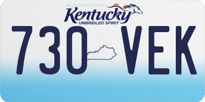 KY license plate 730VEK