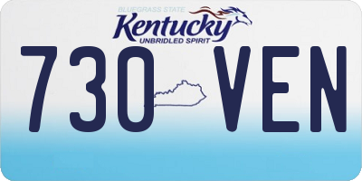KY license plate 730VEN