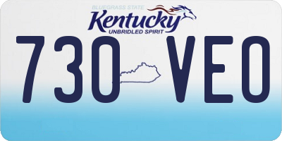 KY license plate 730VEO