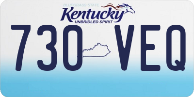 KY license plate 730VEQ