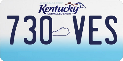 KY license plate 730VES