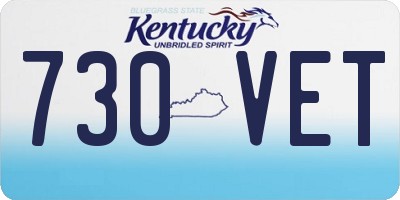 KY license plate 730VET