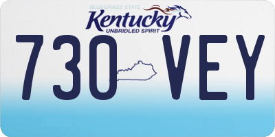 KY license plate 730VEY
