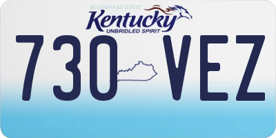 KY license plate 730VEZ