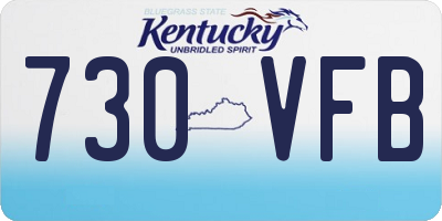 KY license plate 730VFB